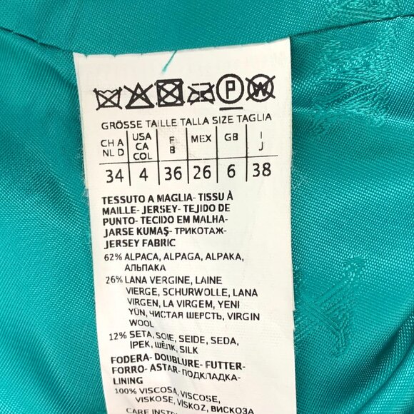 W0419 Maxmara Lake Blue Teddy Alpaca Lapel Double-Breasted Long-Sleeved Coat Jac - Picture 2 of 6